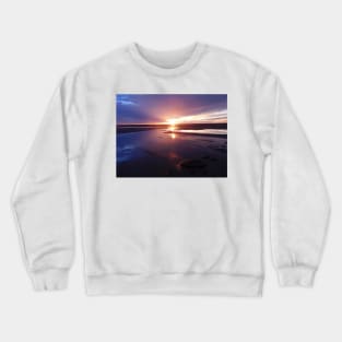 Purple Sunset Road of Light Crewneck Sweatshirt